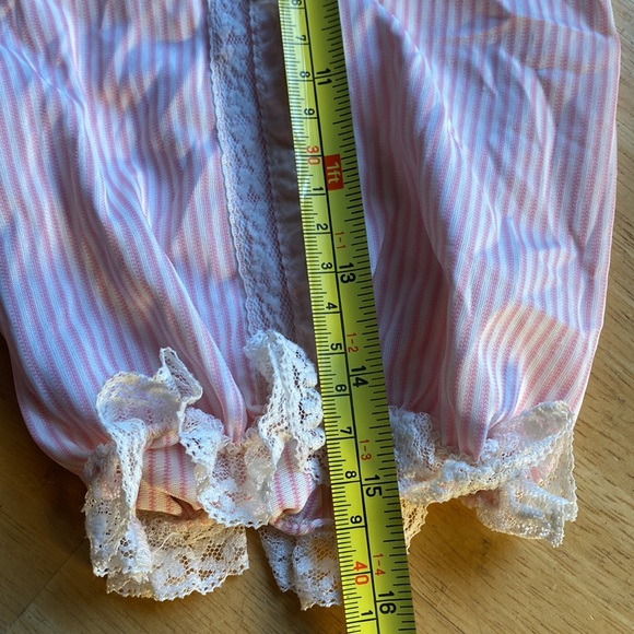 GIRLS TEENS size 8 VINTAGE HER MAJESTY TROUSER WHITE PINK - Picture 8 of 8